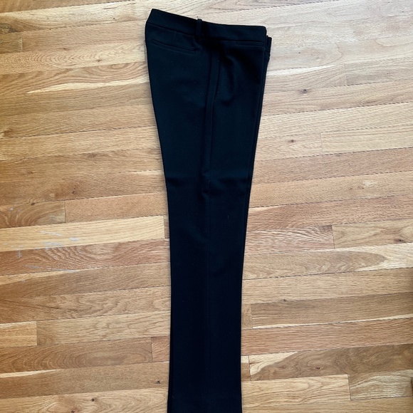 Diane von Furstenberg Mid-Rise Straight-Leg Black Pants - Picture 2 of 6